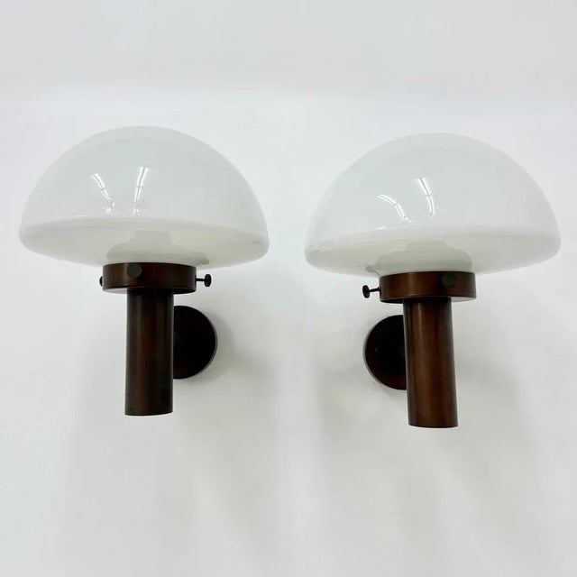 Mid-Century Modern Glass Globe Wall Sconces by Lisa Pape, Sweden, 1970s, Set of 2 For Sale - Image 3 of 18