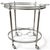 Vintage French Neoclassical Chrome Plated and Brass Drinks Trolley with Serving Tray, 1950s For Sale - Image 4 of 18