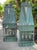 Pair of Monumental Art Deco Style Verdigris Copper & Brass Wall Lanterns For Sale - Image 12 of 16
