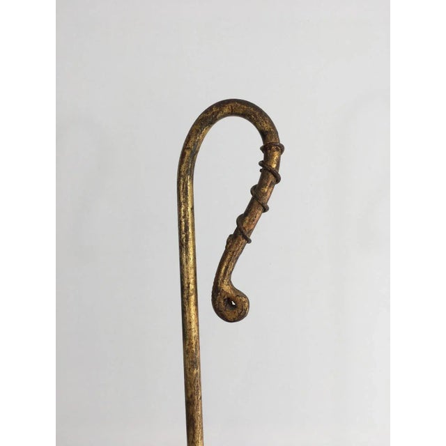 Gold Gold Gilt Iron Umbrella Stand, circa 1940 For Sale - Image 8 of 13