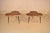 Pair of 20th century live edge Acacia wood coffee or side tables that can be used in tandem to form one large coffee table...