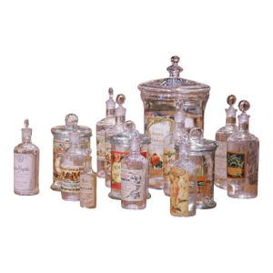 Mid-20th Century French Apothecary or Pharmacy Jars, Set of 14