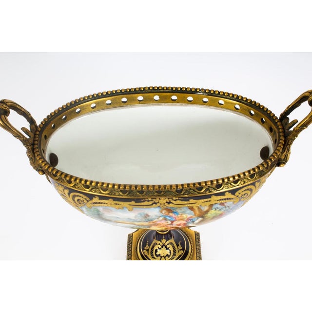 Paris Porcelain & Ormolu Mounted 3 Piece Mantel Set, Early 20th Century, Set of 3 For Sale - Image 5 of 18