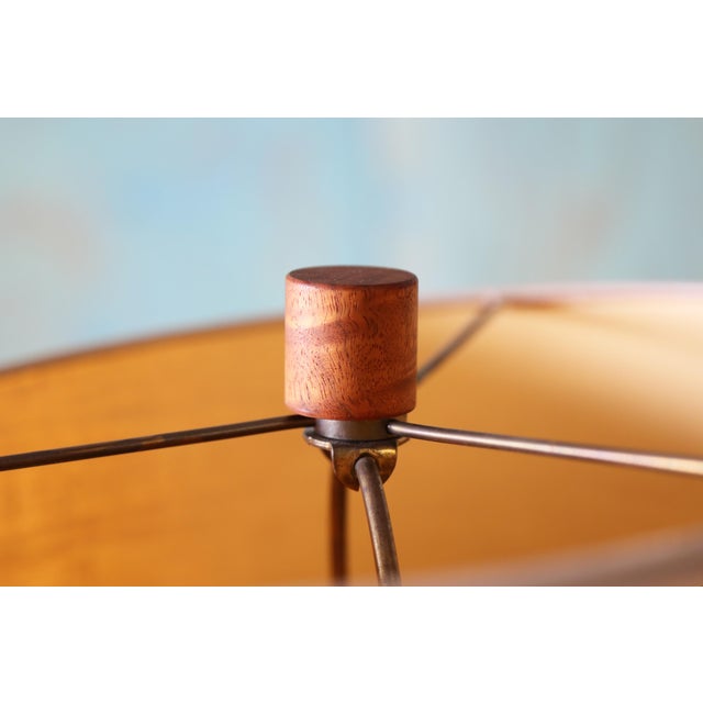 1960s Gordon and Jane Martz M208 Lamp for Marshall Studios Sky Blue With White Dots 27.5" For Sale - Image 6 of 10