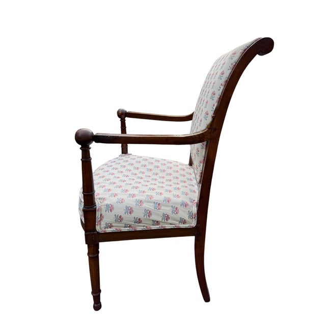 English Early 19th Century Handcrafted Cherry Wood Side Chair For Sale - Image 3 of 9