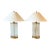 Ralph Lauren Modern Glass and Natural Brass Table Lamps, a Pair For Sale