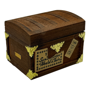 Vintage Shackman Miniature Wooden Trunk With Accessories – 1:12 Scale, Made in Japan