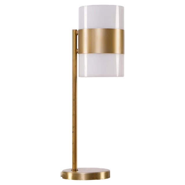 Brass Table Lamp attributed to Luxus, Sweden, 1960s For Sale