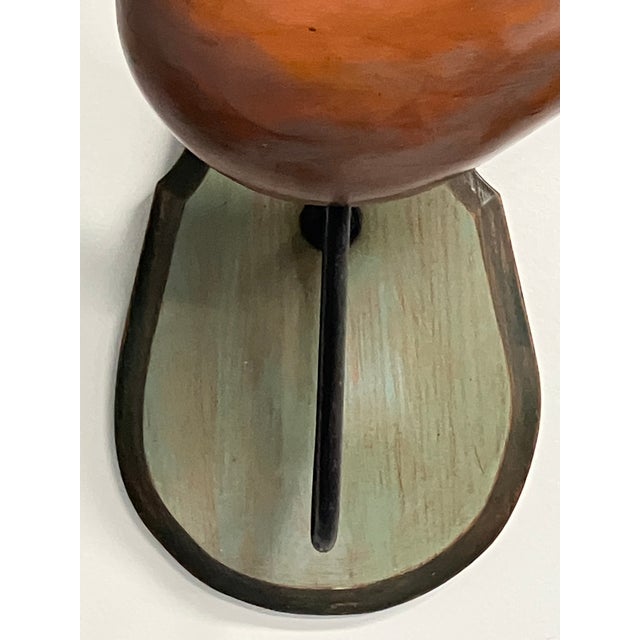 Mid-Century Modern Hand-Carved Wooden Bird Wall Sculpture For Sale - Image 4 of 7