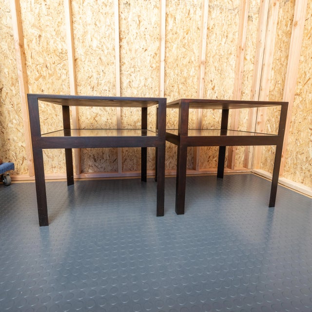 Mid-Century Edward Wormley for Dunbar Lamp Tables, Pair, c.1947 For Sale - Image 16 of 17