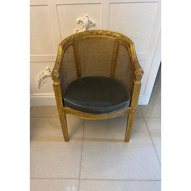 Antique French Giltwood Bergere Armchairs, 1860, Set of 2 For Sale - Image 9 of 16