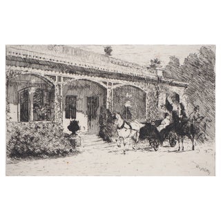 Giuseppe De Nitis, Return From a Walk, 19th Century, Etching For Sale
