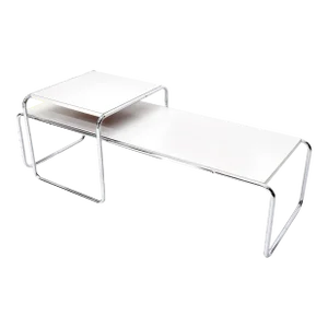 Marcel Breuer Set of Nesting Rectangle Coffee and Side Table Stendig, Finland - A Pair