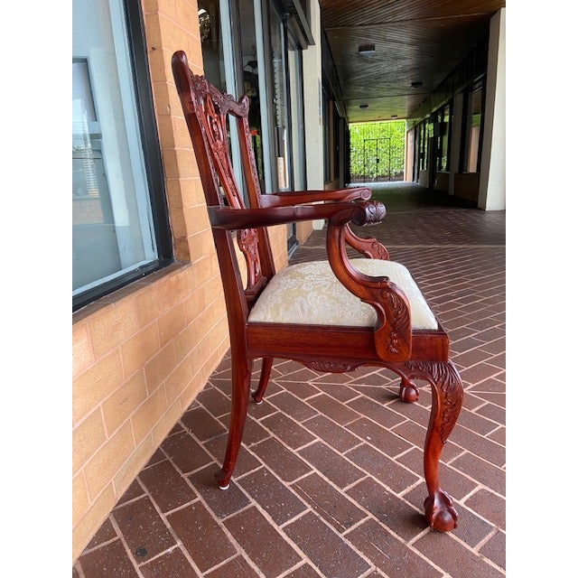 Brown 1980s Dining Table With Ten Chairs - Set of 13 For Sale - Image 8 of 17