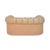 Contemporary Mid 20th Century Leather Channel Back Loveseat For Sale - Image 3 of 9