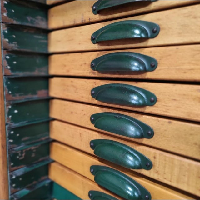 Vintage Industrial Printers Cabinet For Sale - Image 5 of 8