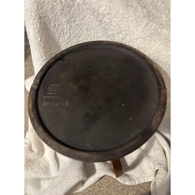 Rare Antique 1896 Royal Doulton Siliconware Stoneware Jug Copper Accents Sterling Silver Rim For Sale - Image 9 of 14