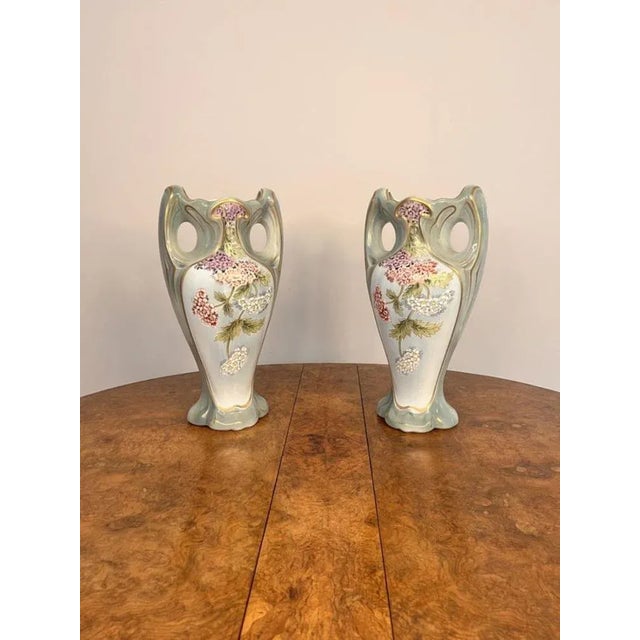 Green Antique French Vases, 1900s, Set of 2 For Sale - Image 8 of 8