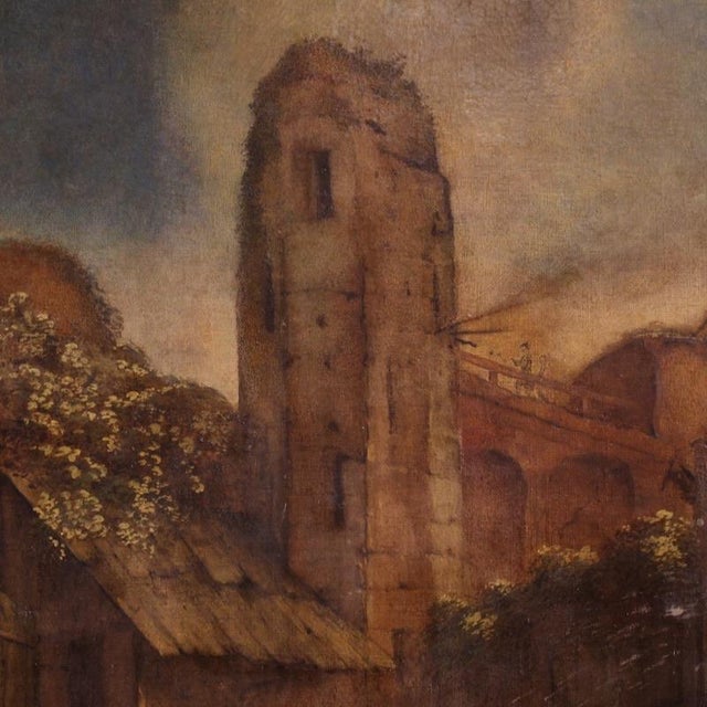 Landscape Composition, 18th Century, Oil Painting on Canvas For Sale - Image 7 of 15