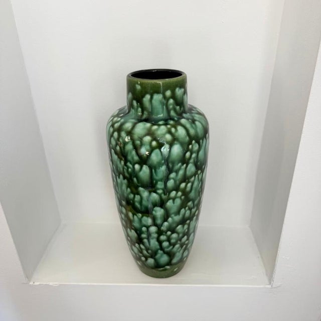 Green Vintage Ceramic Vase from Scheurich Keramik, 1960s For Sale - Image 8 of 14