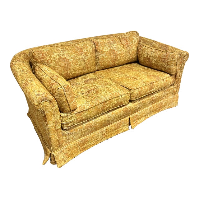 Vintage Gold Brocade Love Seat Chairish