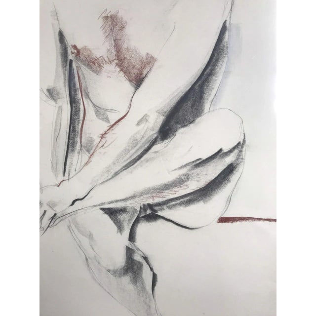 2000 - 2009 "Large Seated Male Nude" - Modern Pastel Portrait Drawing by Kittie O'Meallie For Sale - Image 5 of 8