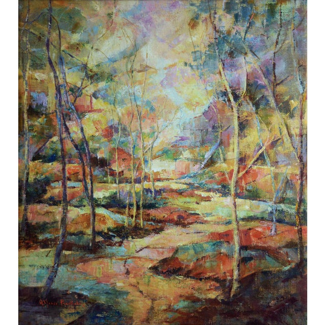 Alfonso Pragliola, Riverberi al Tramonto, Painting on Raw Jute Canvas For Sale - Image 6 of 6