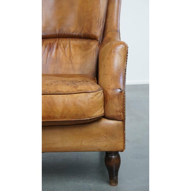 Vintage Armchair in Sheep Leather For Sale - Image 9 of 18