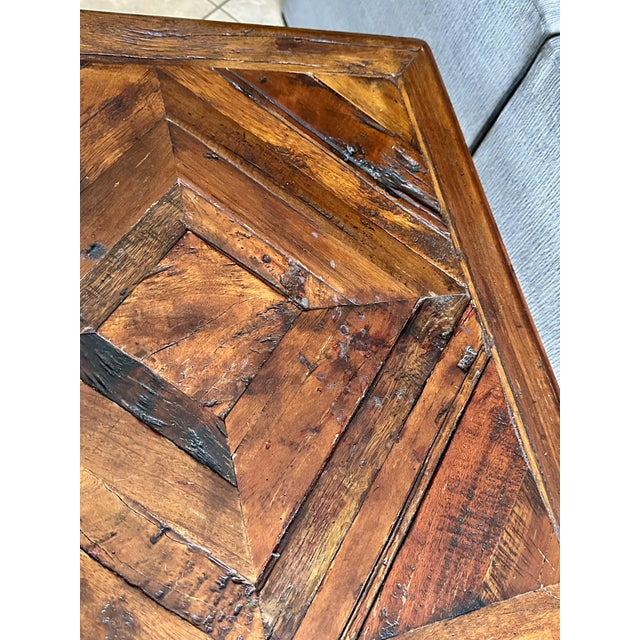 Pair Castle Bromwich Theodore Alexander Reclaimed Wood Side Tables For Sale - Image 13 of 18