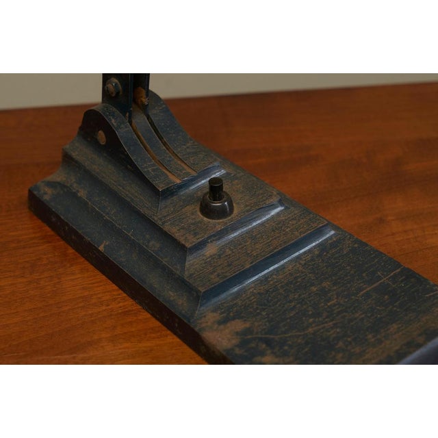 Black Patinated Desk Lamp from Erpe, 1920s For Sale - Image 8 of 13