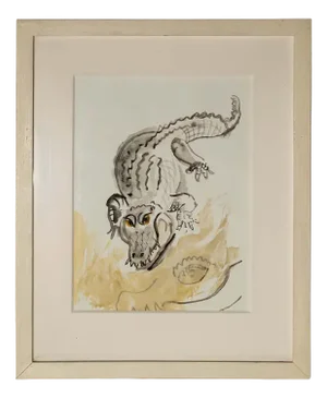 Beverley Isaacs, Crocodile, Watercolour, 2000s