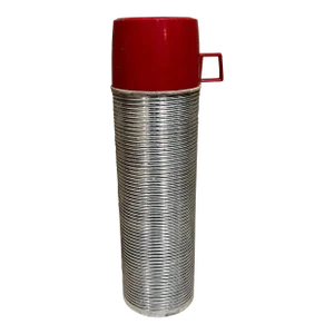 1970s Original Vintage Ribbed Thermos Retro Camp Gear Usa
