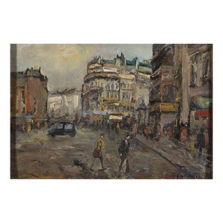 Adolfo Carducci, Paris Street Scene, Oil Painting For Sale