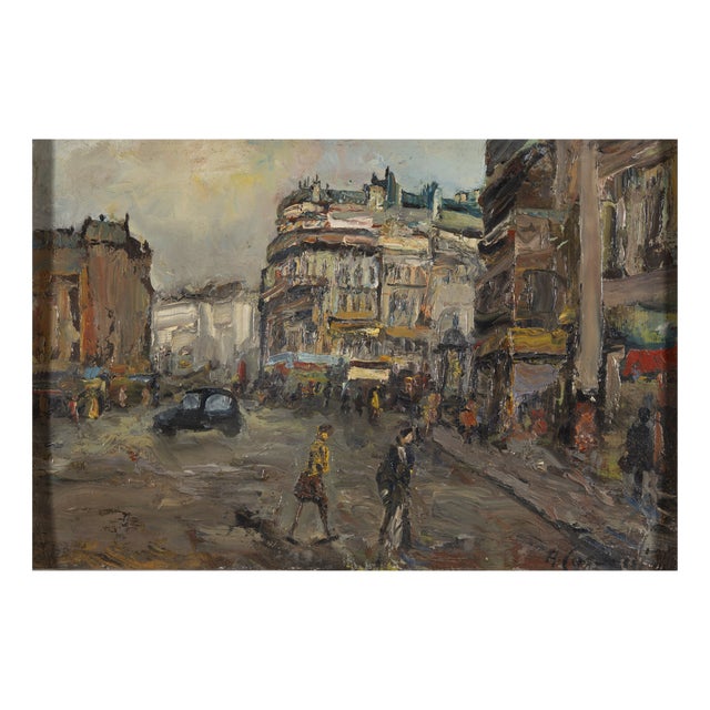 Adolfo Carducci, Paris Street Scene, Oil Painting For Sale