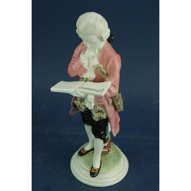 19th Century Art Nouveau Ceramic Sculpture Depicting Wolfgang Amadeus Mozart as a Child by Perigot for Goldscheider, Austria, 1890s For Sale - Image 10 of 18