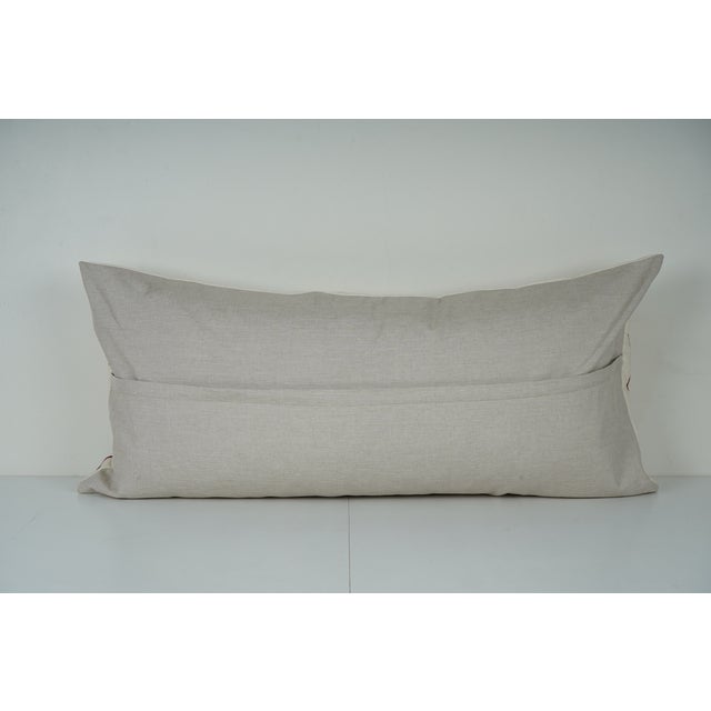 Suzani Pillow Cover 17'' X 35'' For Sale In New York - Image 6 of 6