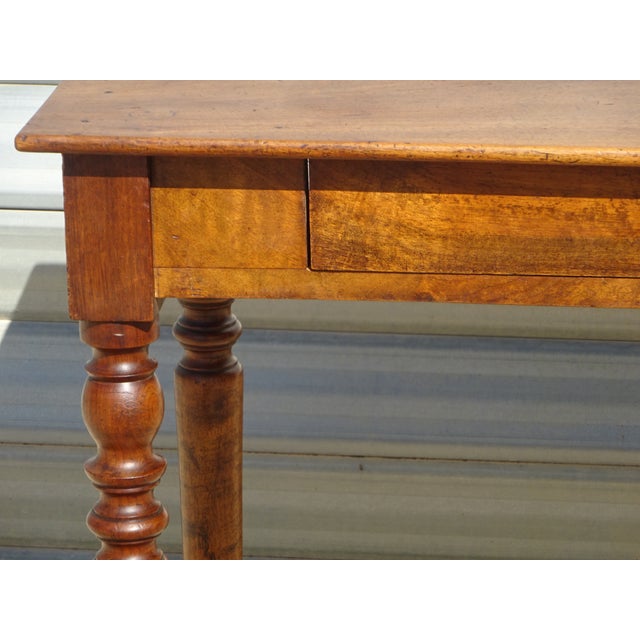 Louis Philippe Style Walnut Writing Desk, 1800s For Sale - Image 4 of 18