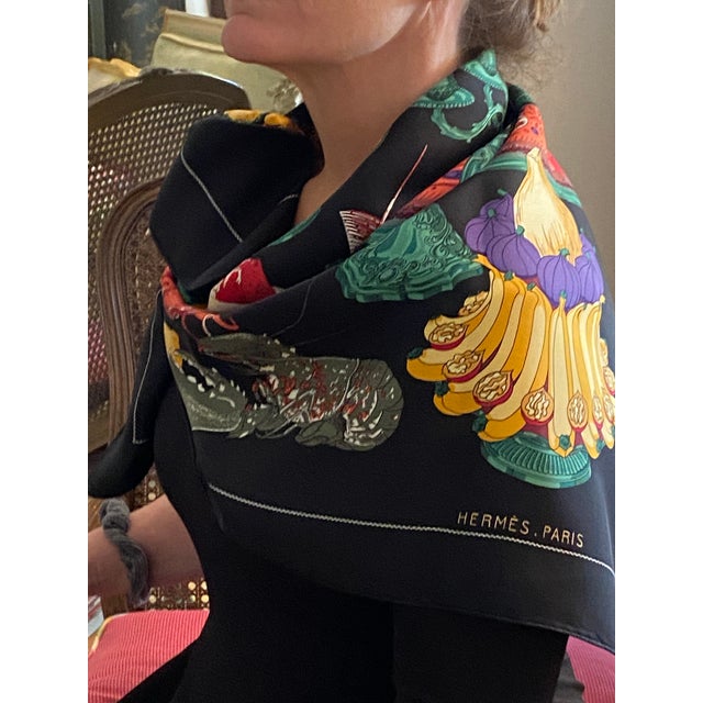 1960s Hermes Scarf "Gastronomie" For Sale - Image 10 of 11