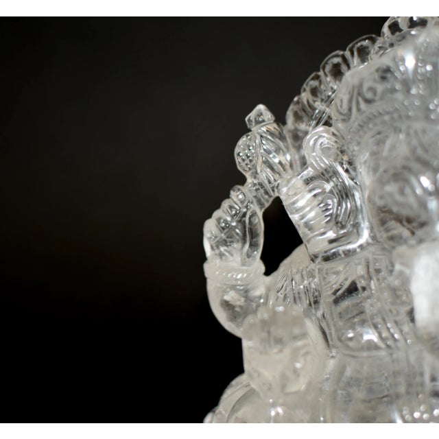 Rock Crystal Quartz Ganesh 7" For Sale - Image 9 of 12