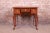 1980s Baker Furniture Queen Anne Burled Walnut Lowboy Dresser or Console Table, Newly Refinished For Sale - Image 5 of 13
