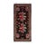 Mid Century Vintage Bessarabian Kilim Rug Black Red Floral Turkish Flat Weave For Sale