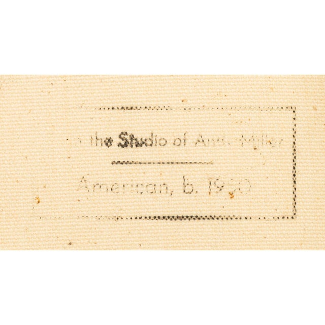 1980s Andy Miller Abstract Composition Oil on Canvas For Sale - Image 5 of 6