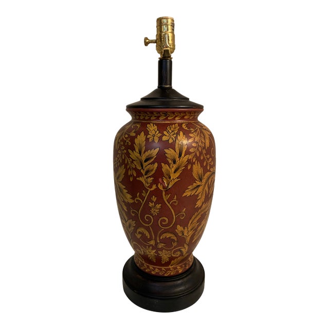 Vintage Italian Style Ceramic Table Lamp, Florentine Decor, 21” For Sale