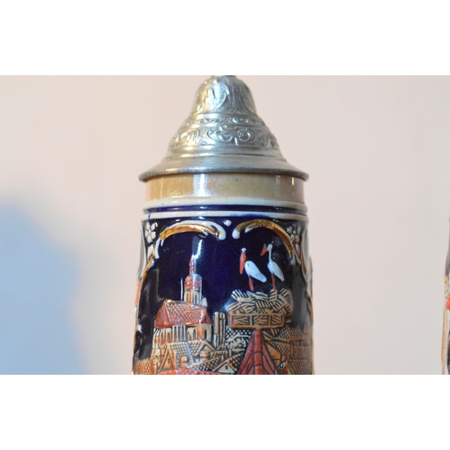 Glazed Stoneware Beer Mugs, 1930s, Set of 2 For Sale - Image 9 of 12