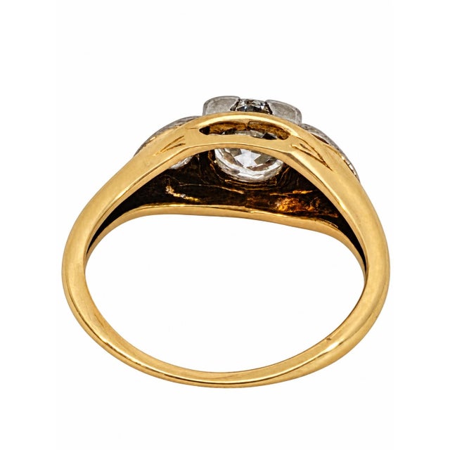 Vintage 1.49 Carat Old European Cut Diamond Ring For Sale - Image 4 of 6