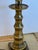 Impressive tall large table lamp by Stiffel having bamboo inspired columnar brass lamp on 7.5” square base with round...