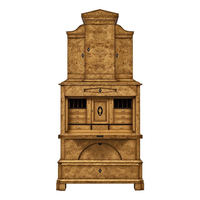 Late 20th Century William Switzer Austrian Biedermeier Secretary Desk Chest For Sale