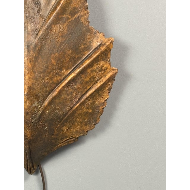 Brutalist Dutch Ceramic Leaf Wall Sconces, 1980s, Set of 2 For Sale - Image 12 of 18