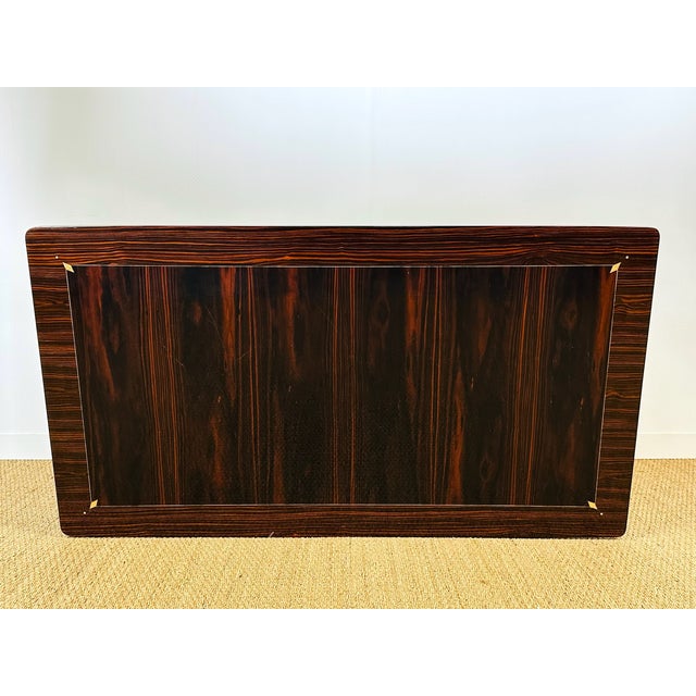 Black Art Deco Table in Macassar Ebony, 1940s For Sale - Image 8 of 18
