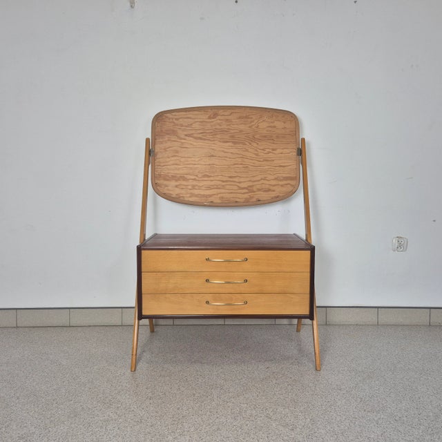 Designer Dressing Table by Ørsta Bruk, Denmark, 1960s Dimensions: total height: 126 cm tabletop height: 56 cm total width:...